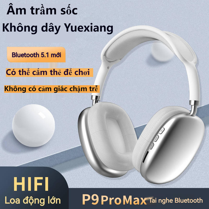 Tai nghe P9 Pro Max Tai nghe bluetooth không dây Tai nghe chơi game âm nhạc thể thao tai nghe Air Pods cho điện thoại Xiaomi iPad