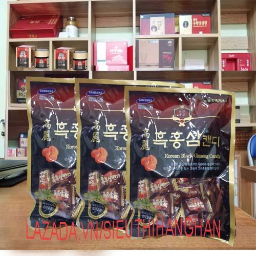 Bộ 3 gói kẹo hắc sâm Samsung Hàn Quốc thơm ngon nồng nàn ngậm vừa khỏe vừa giải tỏa căng thăng