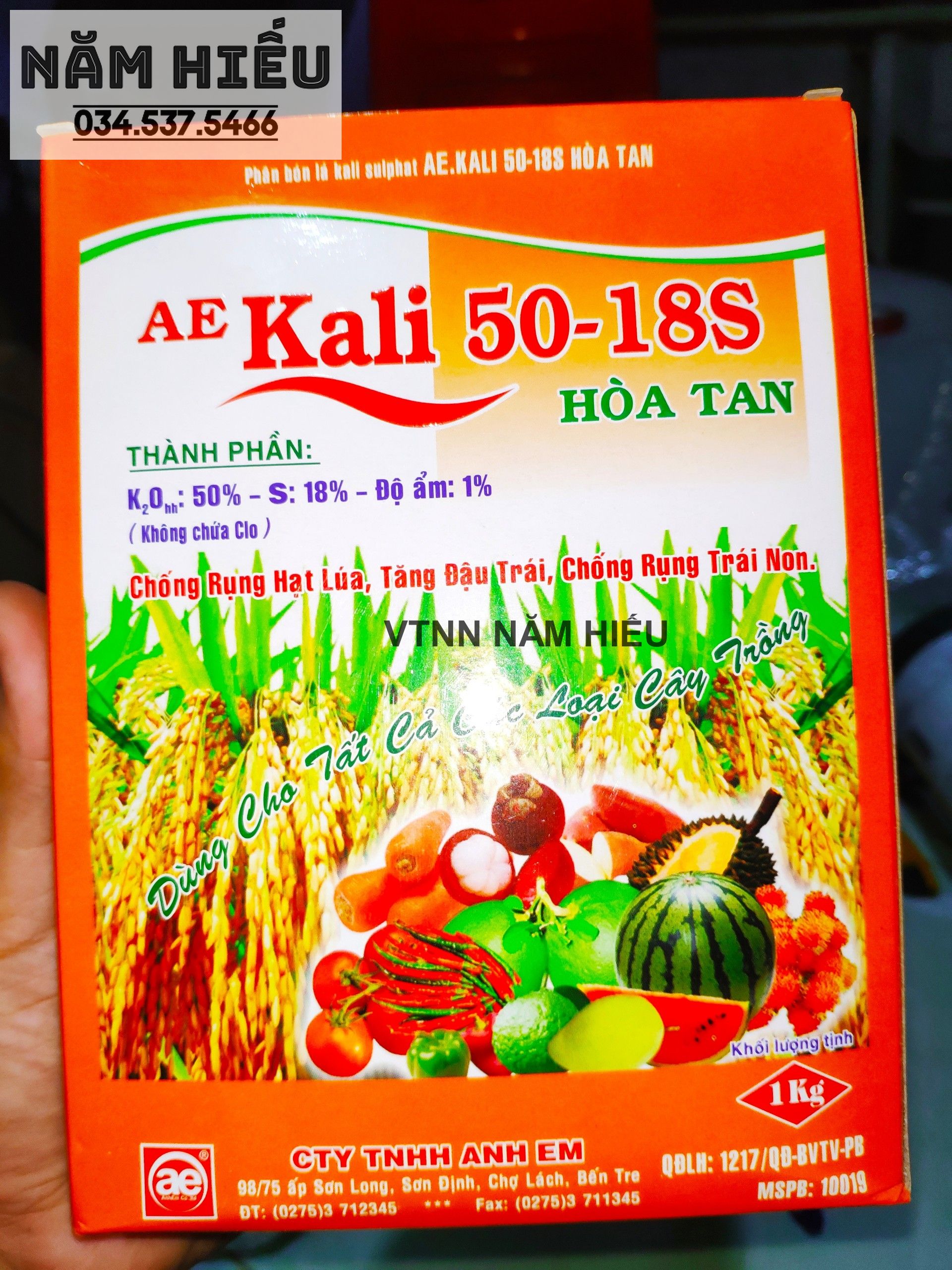 Phân bón lá kali hòa tan ae 1kg