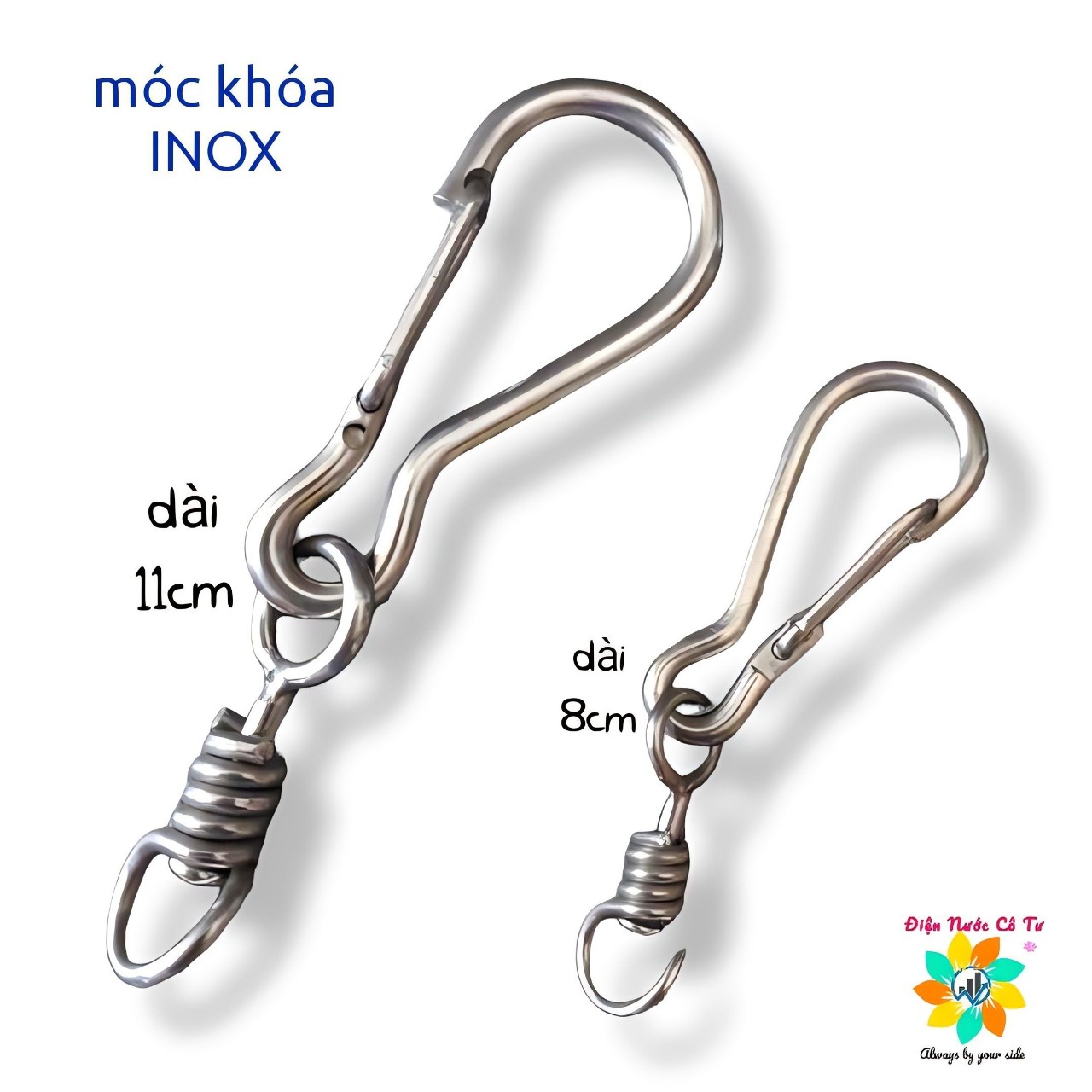 Móc khóa inox mờ 304 nhỏ & lớn - móc treo inox