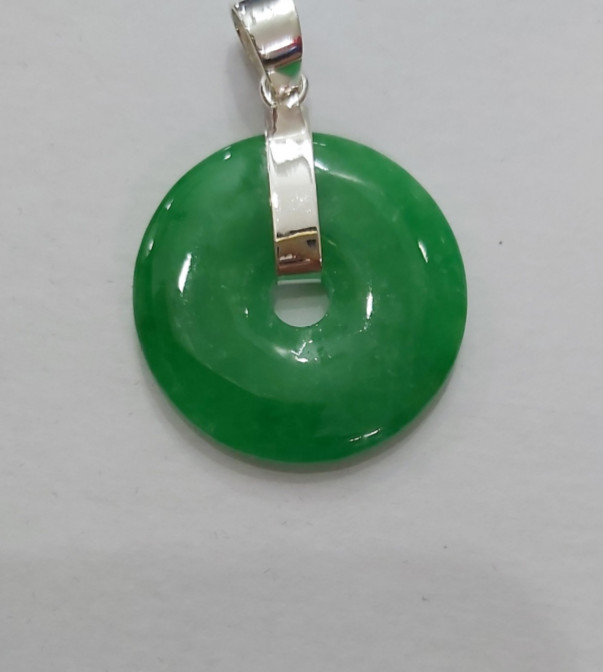 MẶT DÂY CHUYỀN ĐỒNG ĐIẾU HAY GỌI LÀ ĐỒNG TIỀN 100% ĐÁ NGỌC CẨM THẠCH XANH NGỌC TRƠN NHẸ TỰ NHIÊN ĐẸP