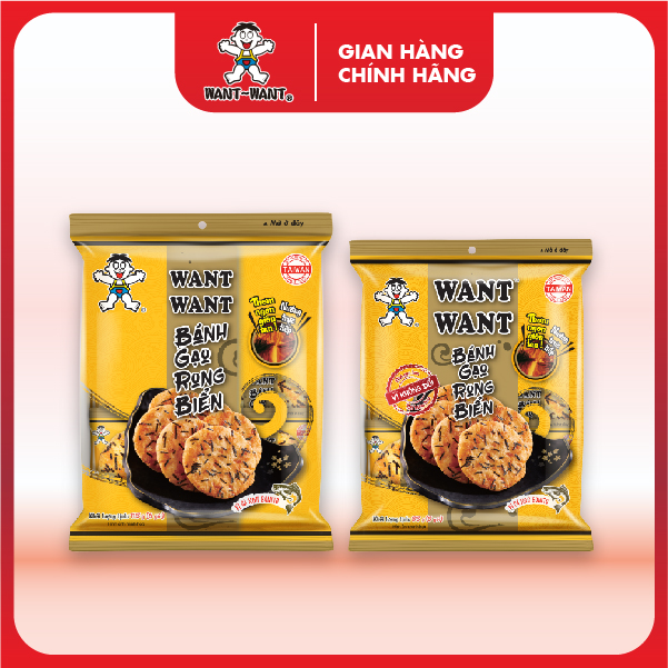  Bánh Gạo Want Want Rong Biển Vị Sốt Cá Ngừ Bonito Gói To 88g 118g 