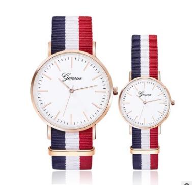 [HCM]Đồng hồ ĐÔI dây vải geneve GE385