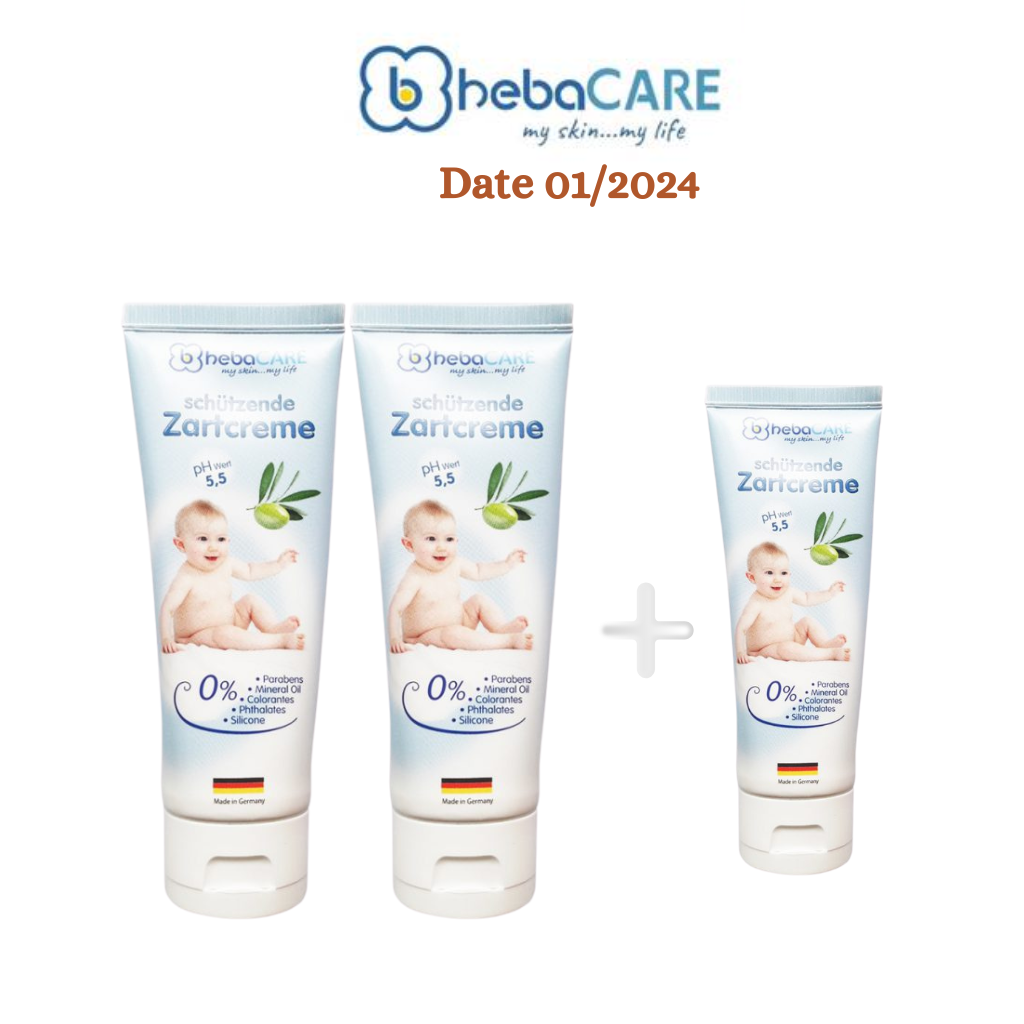 [Mua 2 tặng 1] Kem dưỡng da cho bé Hebacare baby care cream 75ml