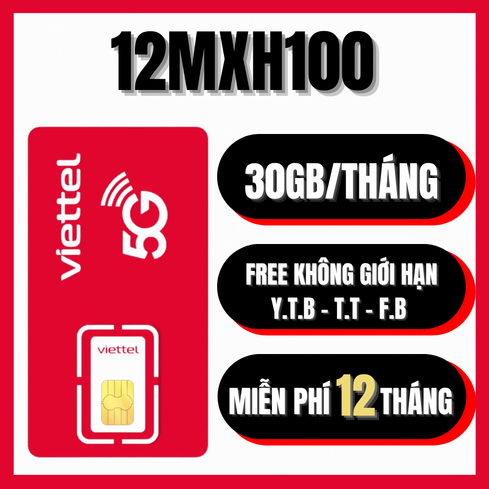 Sim 5G Viettel Vào Mạng Cả Năm Không cần nạp tiền - 1 TỶ GB DATA TRUY CẬP MẠNG XÃ HỘI Y0UTUBI , TIK