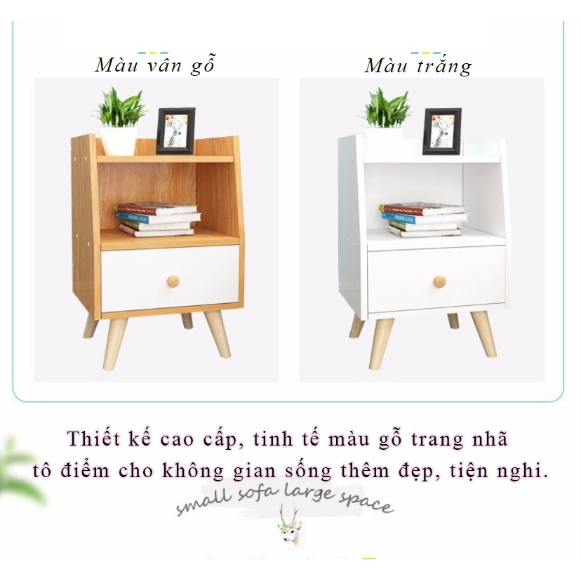 Kệ gỗ tab đầu giường Goodwood 2 tầng tự lắp ráp - TỦ ĐẦU GIƯỜNG GỖ MDF SIÊU BỀN DÁNG CHÂN GỖ SIZE TO Hdecor