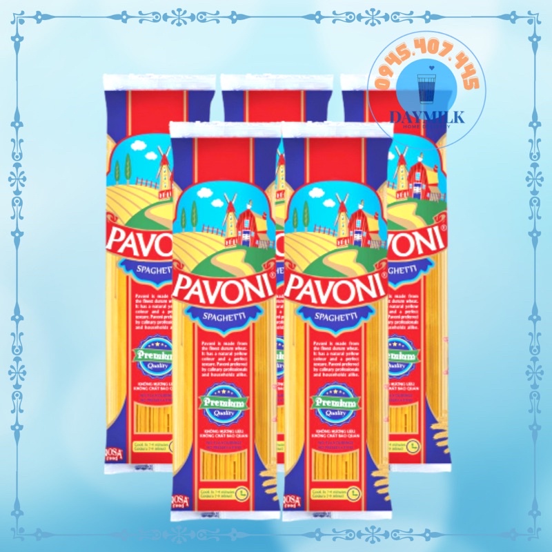 Combo 5 bịch mì Spaghetti Pavoni 400g