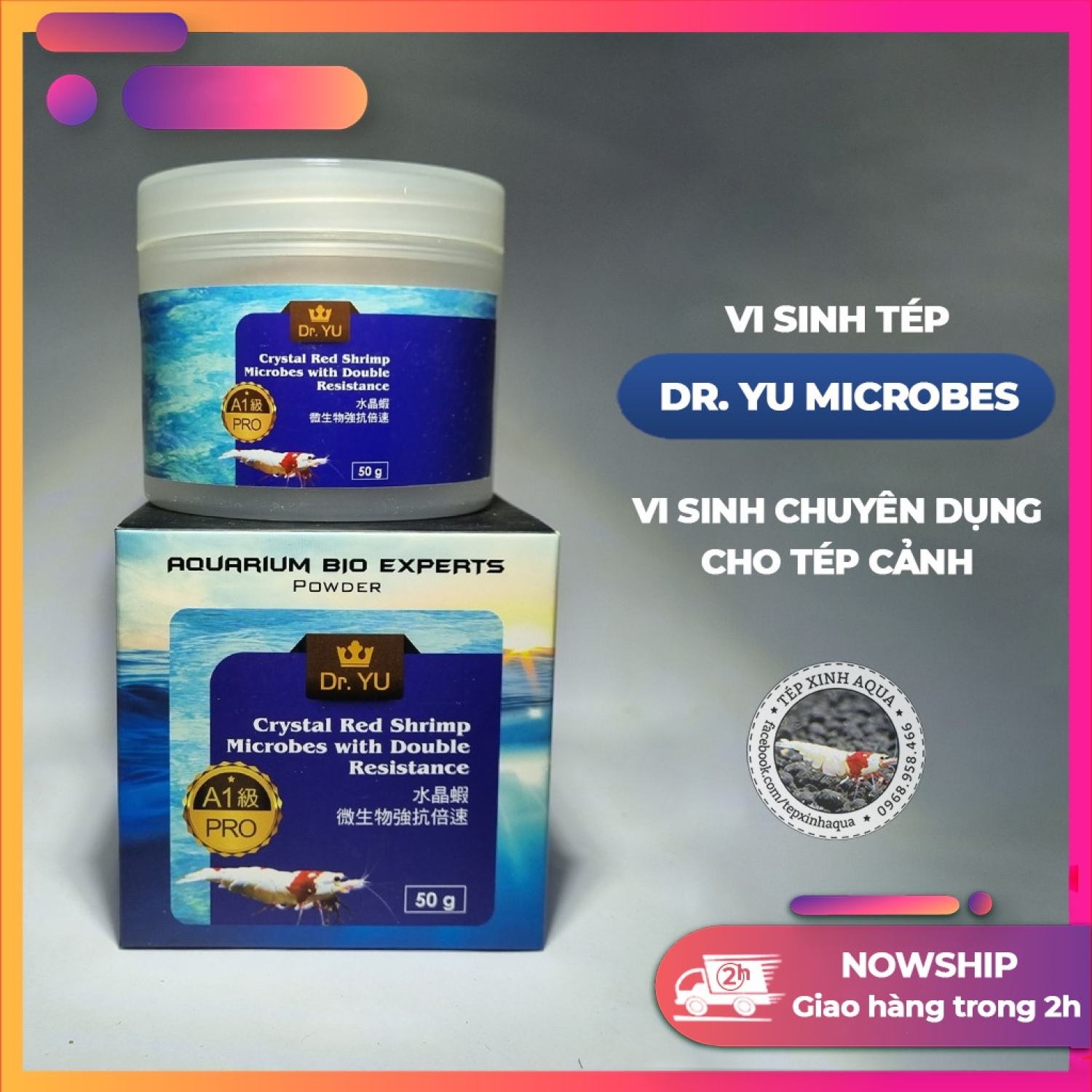 Vi sinh tép Dr Yu- Vi sinh chuyên dụng cho tép cảnh Microbes - Dr yu [Tép Xinh Aqua]