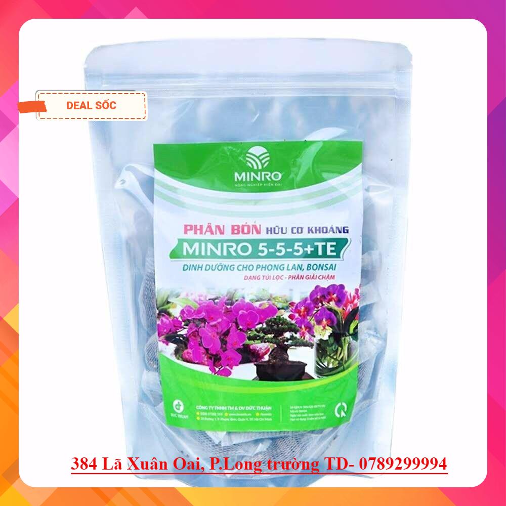 Phân hữu cơ khoáng cho phong lan minro 5-5-5 36 túi
