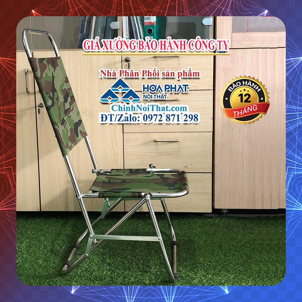 [HCM]{BẢO HÀNH 12 THÁNG} Ghế lưng cao Vải bố 3 mảnh họa tiết  GXICV3QD {Bền - Rẻ - Đẹp Cty Chinhnoithat} - Ghế bán cafe Ghế ngồi câu cá Ghế dã ngoại Ghế gấp xếp Ghế bãi biển