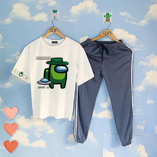 [COMBO TIẾT KIỆM] Set Áo Thun Tay Lửng Quần Kẻ 3 Sọc,Quần Unisex 2 Sọc