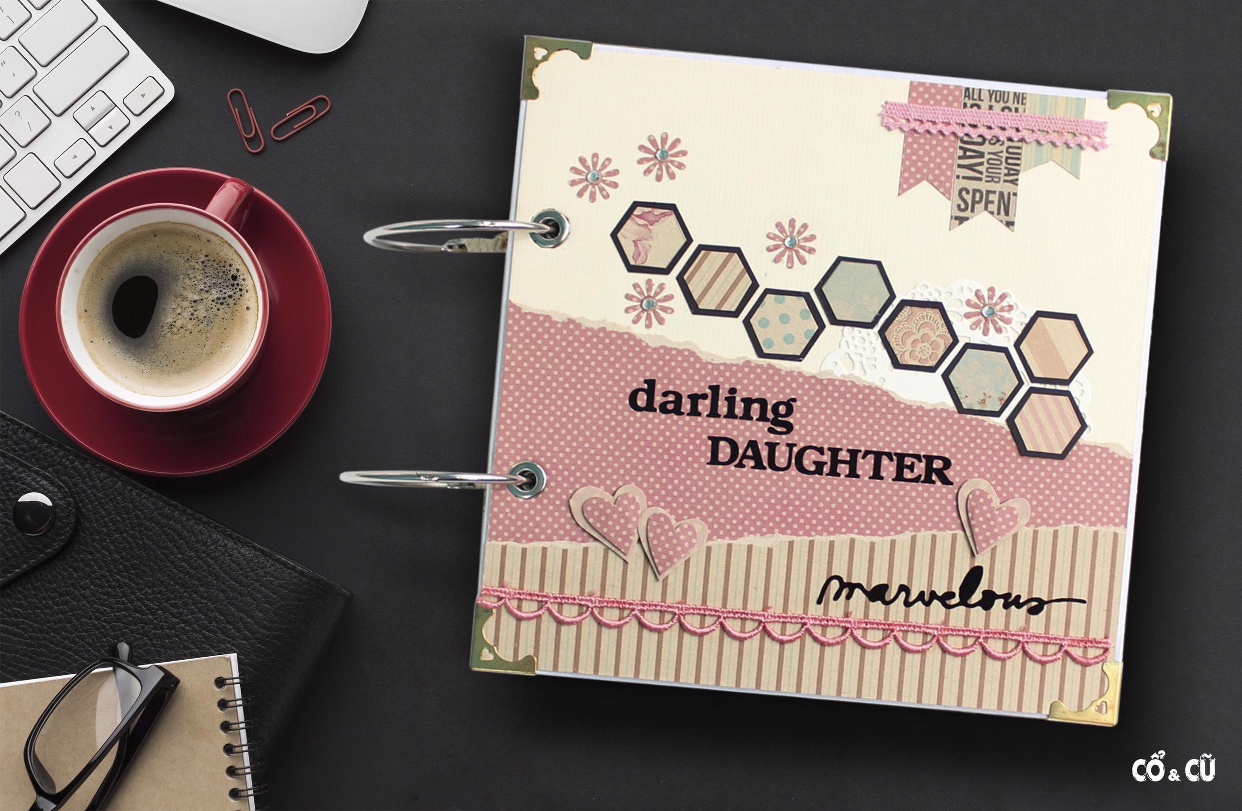 Scrapbook album chủ đề bé gái - phái đẹp