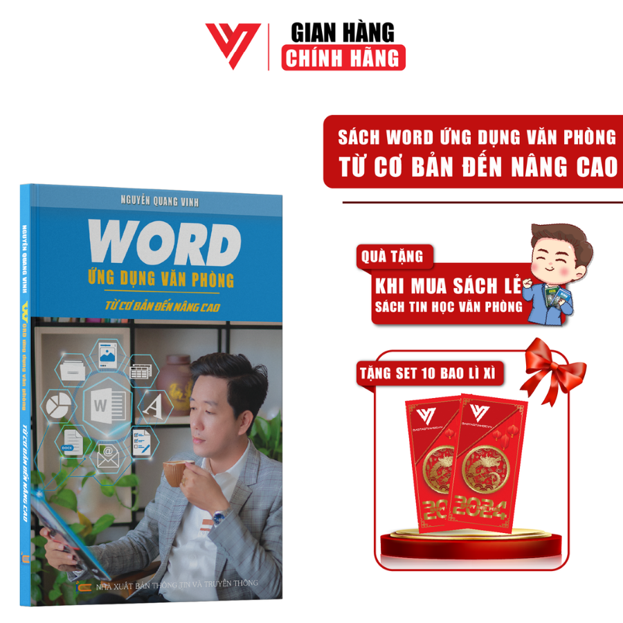 Sách Word ĐÀO TẠO TIN HỌC Ứng Dụng Văn Phòng Từ Cơ Bản Đến Nâng Cao Có Kèm Khoá Học Online