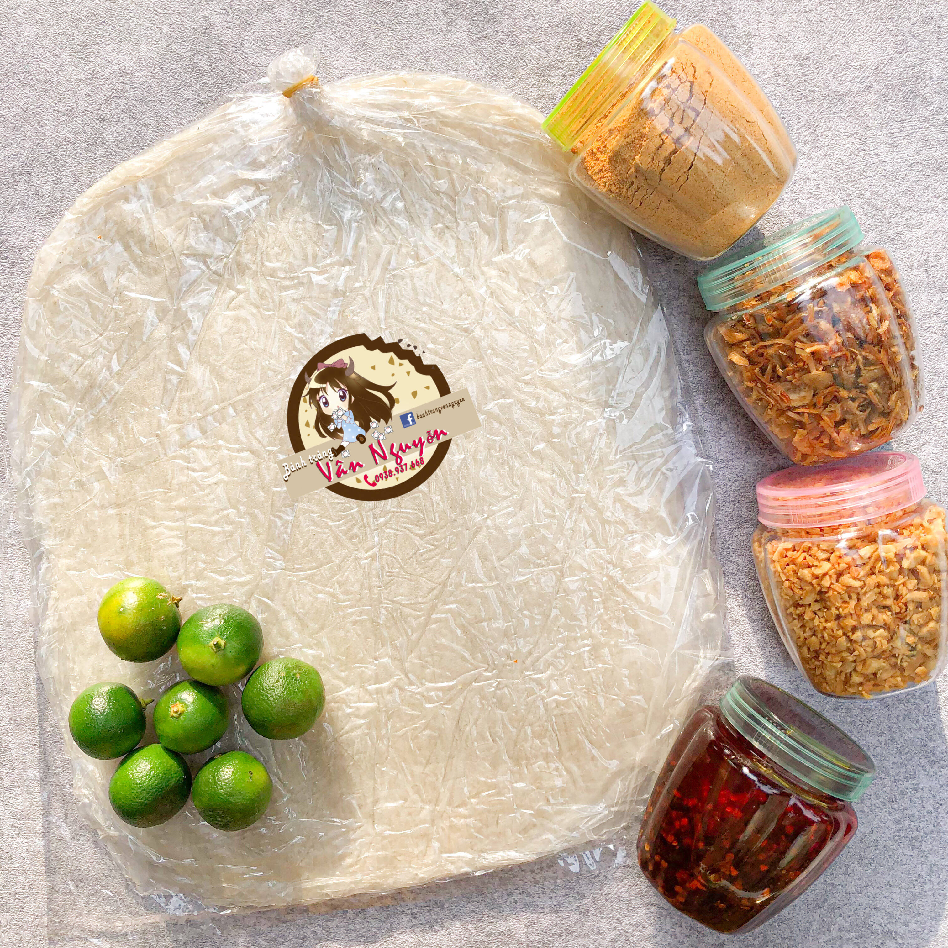 Set khổng lồ bánh tráng phơi sương muối nhuyễn sa tế tỏi hành phi tắc. Bánh tráng vân nguyễn