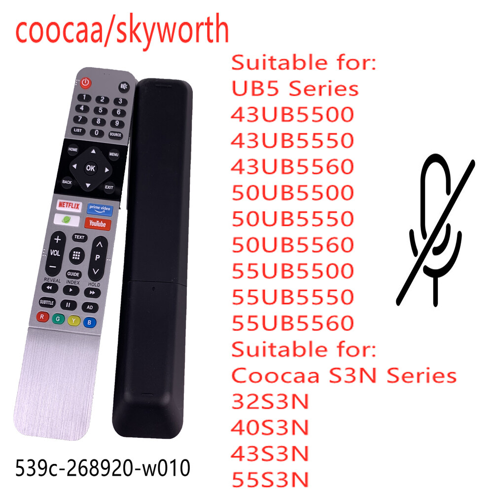 Điều khiển từ xa bằng giọng nói Coocaa Skyworth hỗ trợ Netflix, Play, trình duyệt YouTube và Voice Assistant cho HS-8902 539C-268901-W000 539C-268920-W010