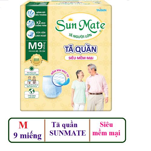 Tã quần sunmate siêu mềm mại m9 - 9 miếng