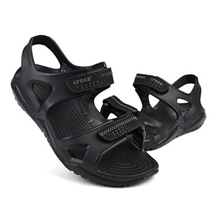 Sandal Crocs Nam Swiftwater River Màu Xám Đen