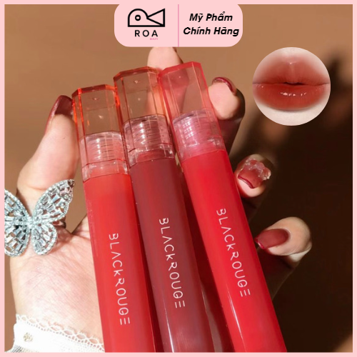 Son tint bóng siêu lì black rouge half n half water glow & tangle glow