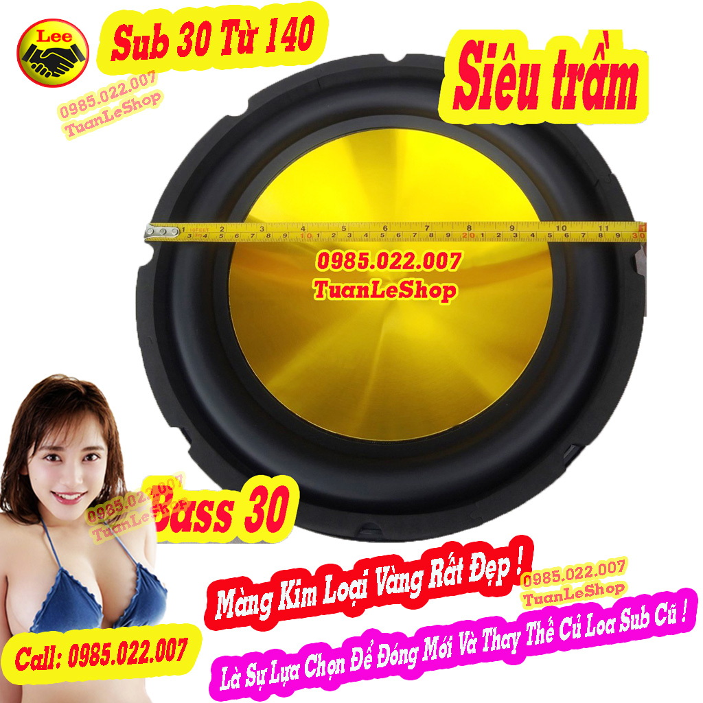 LOA SUB 3 TẤC, LOA SUB 30 - LOA SIÊU TRẦM 30 TỪ 140 PT AUDIO COIL 51 - ĐÓNG LOA SUB LOA SUB RỜI 1209