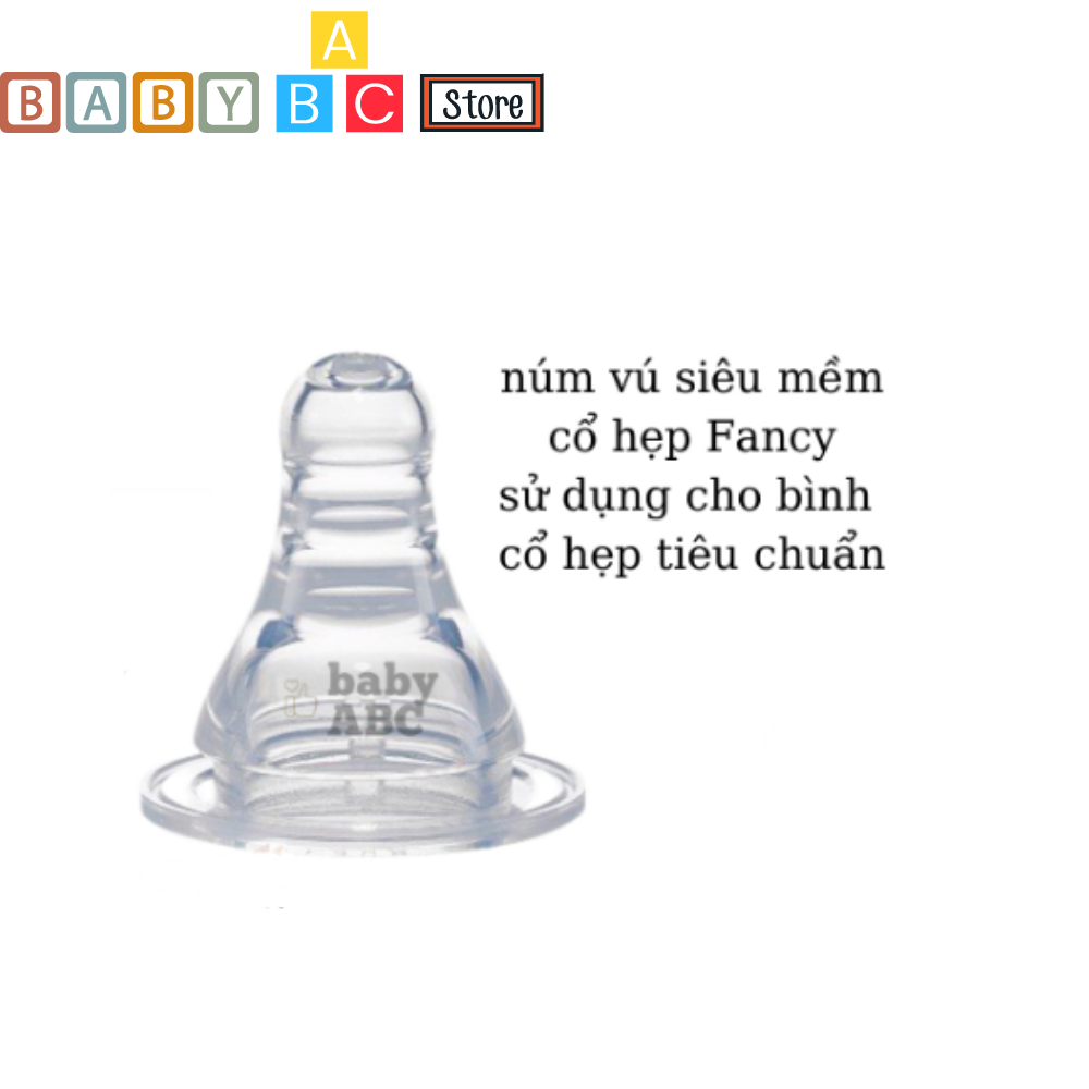 Núm Vú Siêu Mềm Fancy Aquastar Cổ Hẹp Dùng Được Cho Tất Cả Bình Cổ Hẹp Hiện Có Trên Thị Trường