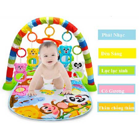 Thảm nhạc cho bé sơ sinh vui chơi giúp phát triển các giác quan của bé