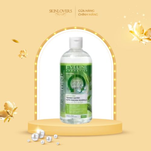 Nước hoa hồng Eveline Facemed+ kiềm dầu với khoáng chất Magma 400ML