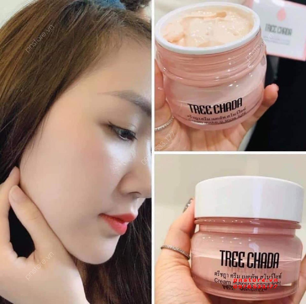 [chuẩn chính hãng} kem makeup treechada thái lan vừa dưỡng ẩm dưỡng trắng cùng spf 50+ không gây bí lỗ chân lông kem nền, che khuyết điểm