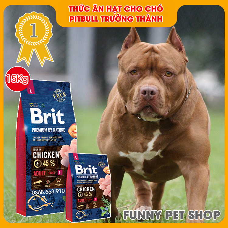 Thức ăn hạt cho chó Pitbull trưởng thành vị thịt gà - Nhập khẩu Châu Âu, Top 1 Cộng Hòa Séc
