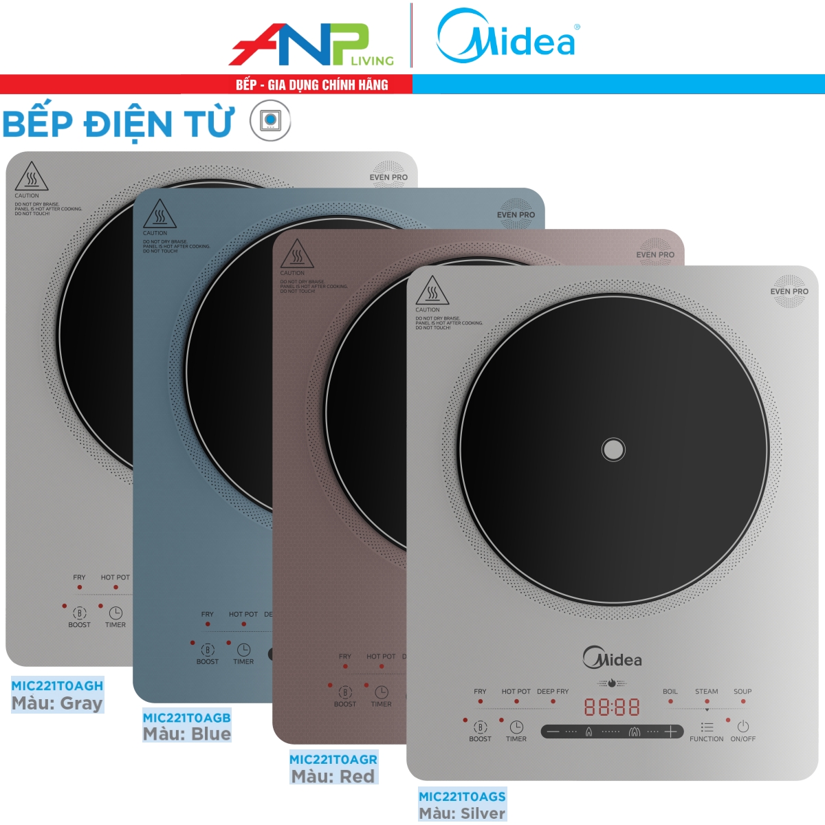Bếp từ đơn midea mic221t