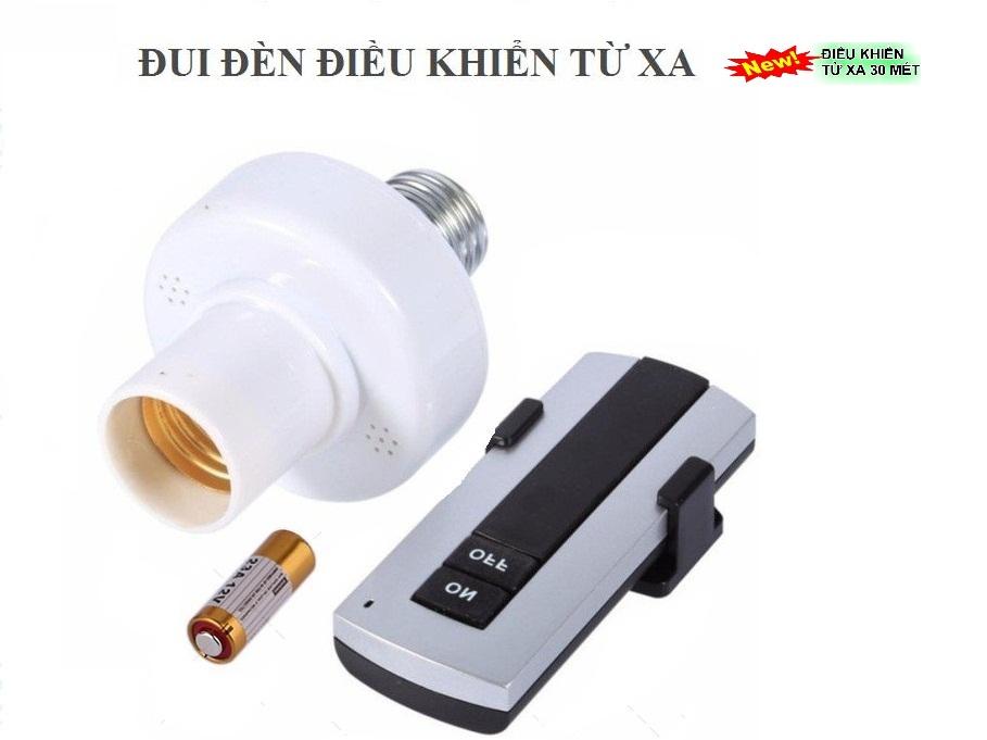 [HCM]Đui đèn điều khiển từ xa mạ vàng có Remote Đuôi đèn E27 điều khiển từ xa bằng sóng RF cao cấp