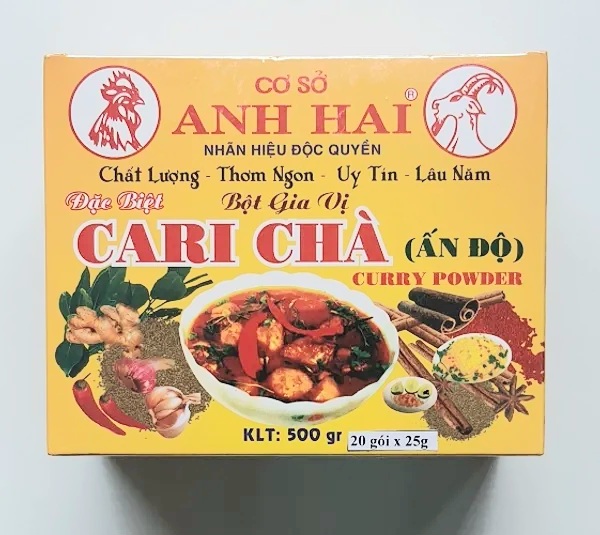 Bột thơm bột gia vị nấu cà ri chà ấn độ anh hai gói 25g hộp 20 gói
