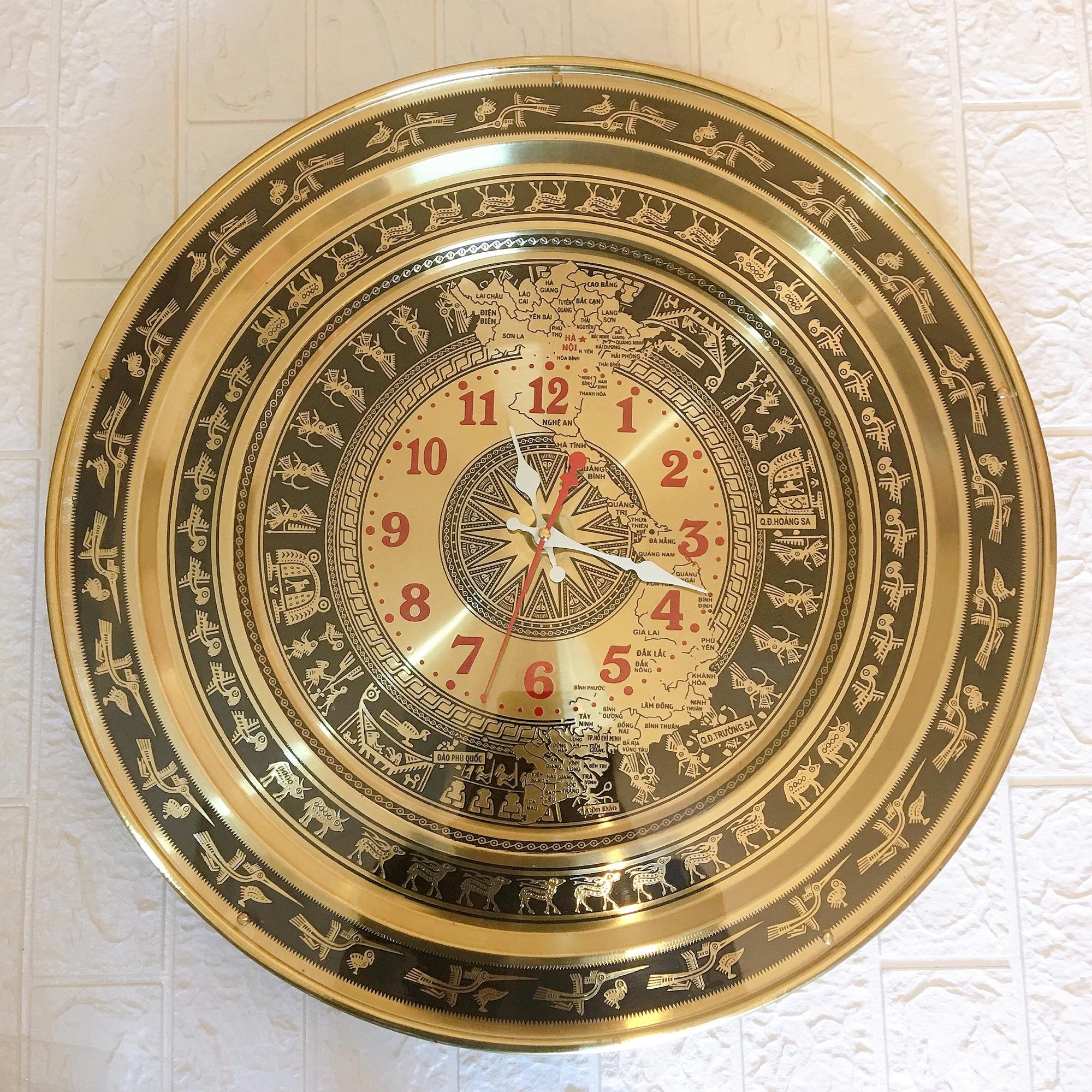 Đồng hồ trống đồng 53cm phong thuỷ hàng chuẩn cao cấp 1500g