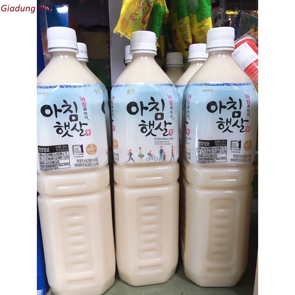 Nước gạo rang - sữa gạo - nước gạo woongjin hàn quốc chai 1500ml - giadung pro