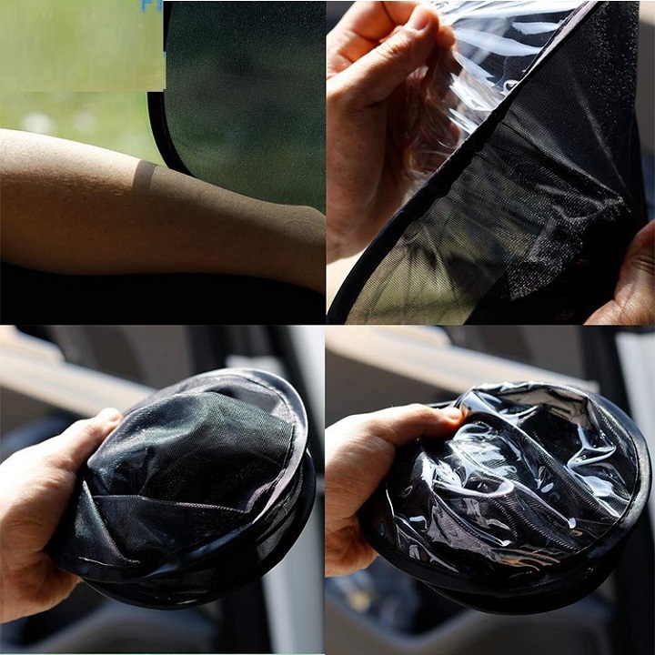 Combo 2 Tấm che nắng rèm che nắng ô tô che nắng cửa sổ ô tô chắn nắng 100% bằng film không cần núm hút