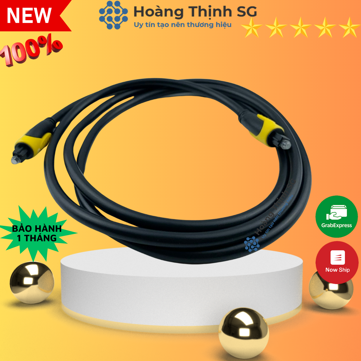 Dây quang optical audio 1.5m, 3m Himedia dây to 0.6mm