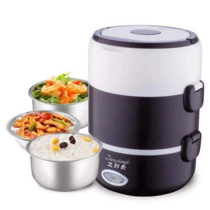 Cặp lồng điện, cà mên điện, hộp đựng cơm điện điện giữ nhiệt chất liệu inox 304
