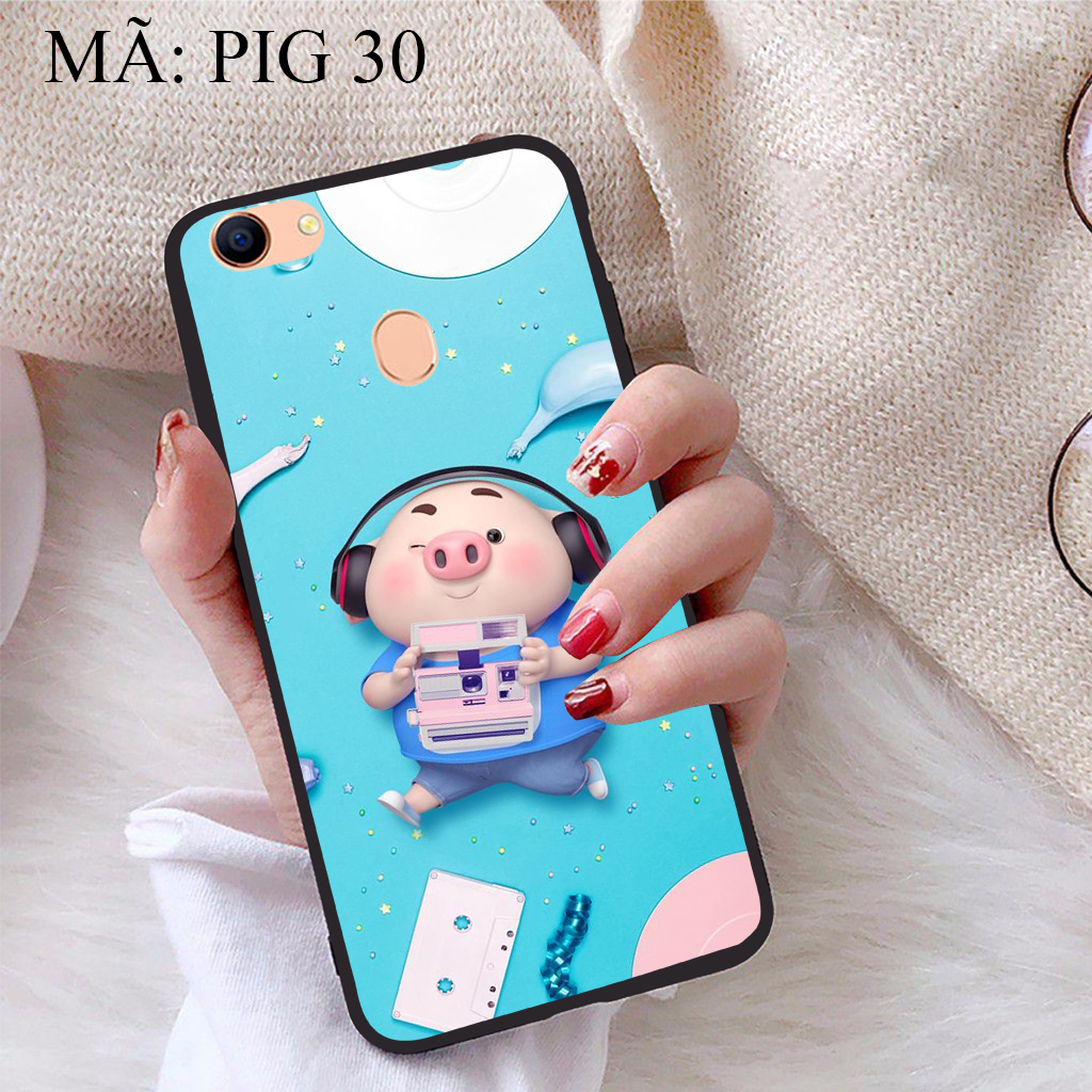 [HCM]Ốp lưng iCase dành cho Oppo F5 Youth viền dẻo TPU BST Pig Cute