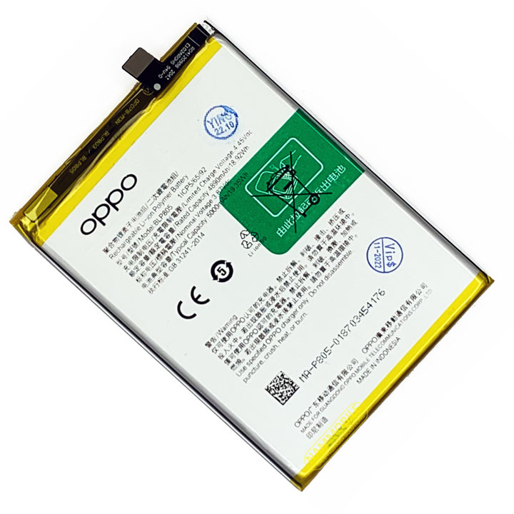 Pin oppo a32 2020-a33 2020-a53 2020-a53s-a54 4g-a73 4g-a74 5g-a16-a93 5g blp805 5000mah zin + tặng siêu dán pin