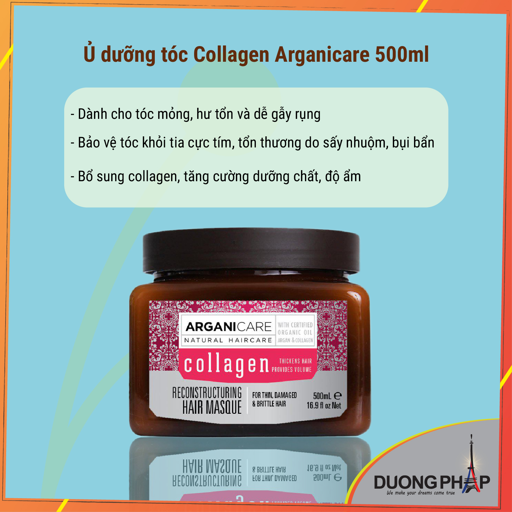 Kem ủ tóc Arganicare Collagne 500ml