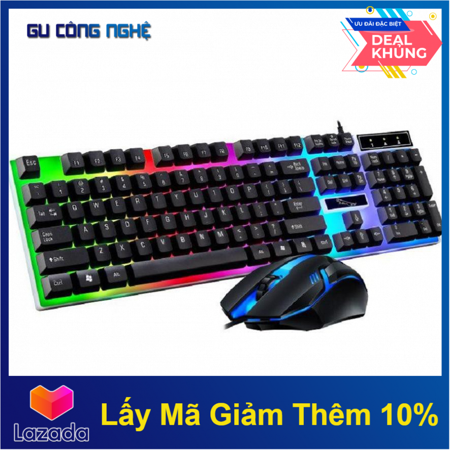 Bộ bàn phím và chuột g21b game led 7 màu