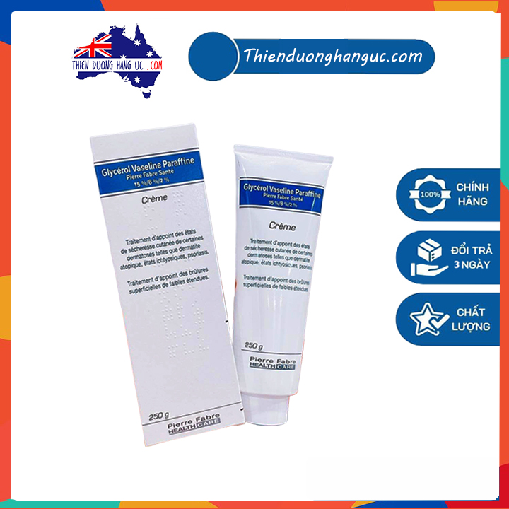 Kem dưỡng ẩm Glycerol Vaseline Paraffine - 250g - Dưỡng da, chống nẻ, chàm, dị ứng, eczema… hiệu quả.