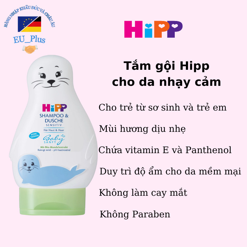 Sữa tắm gội cho bé HIPP Shampoo & Dusche 200ml