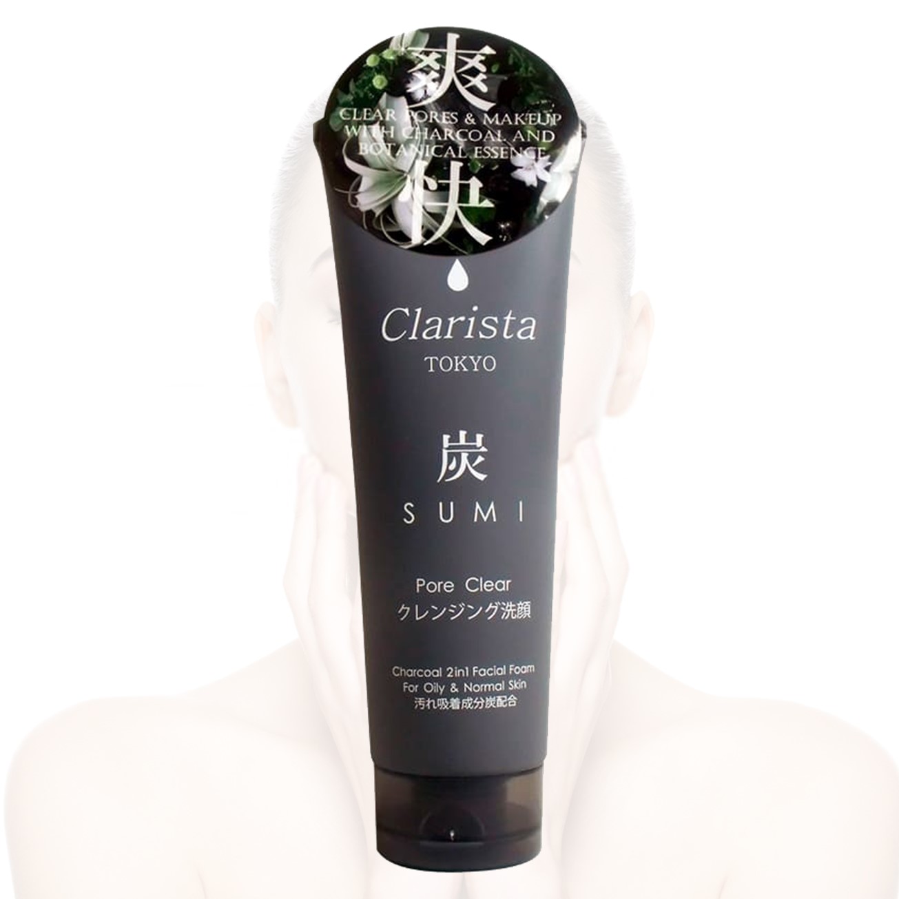 Sữa rửa mặt than hoạt tính Nhật đánh bay mụn Clarista Tokyo Yumi 130g