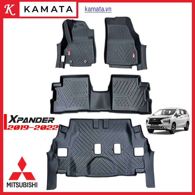 Thảm lót sàn ô tô 5d mitsubishi xpander/cross 2018 - 2022 đúc nguyên khối tpv