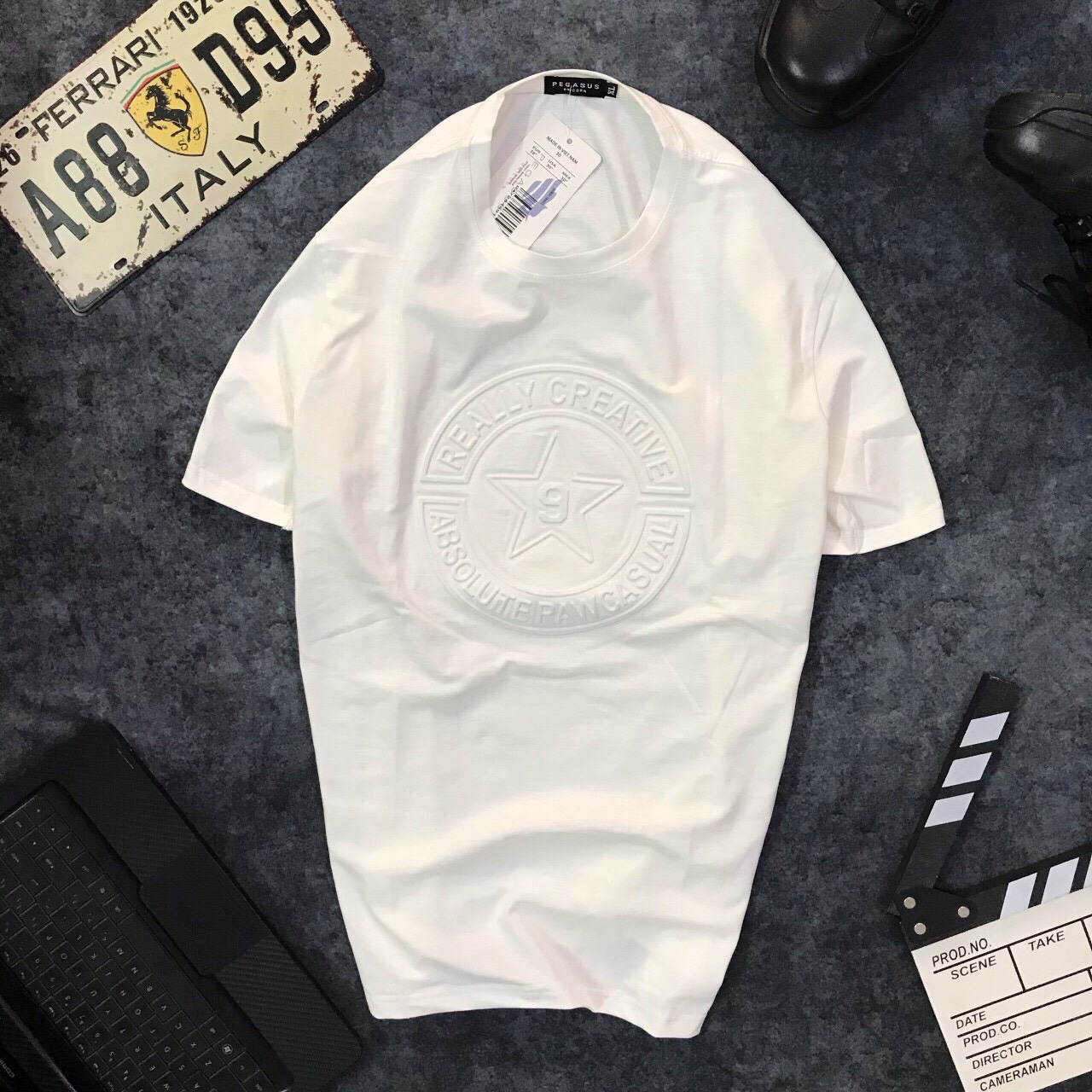 Áo thun xuất khẩu dập nổi cao cấp