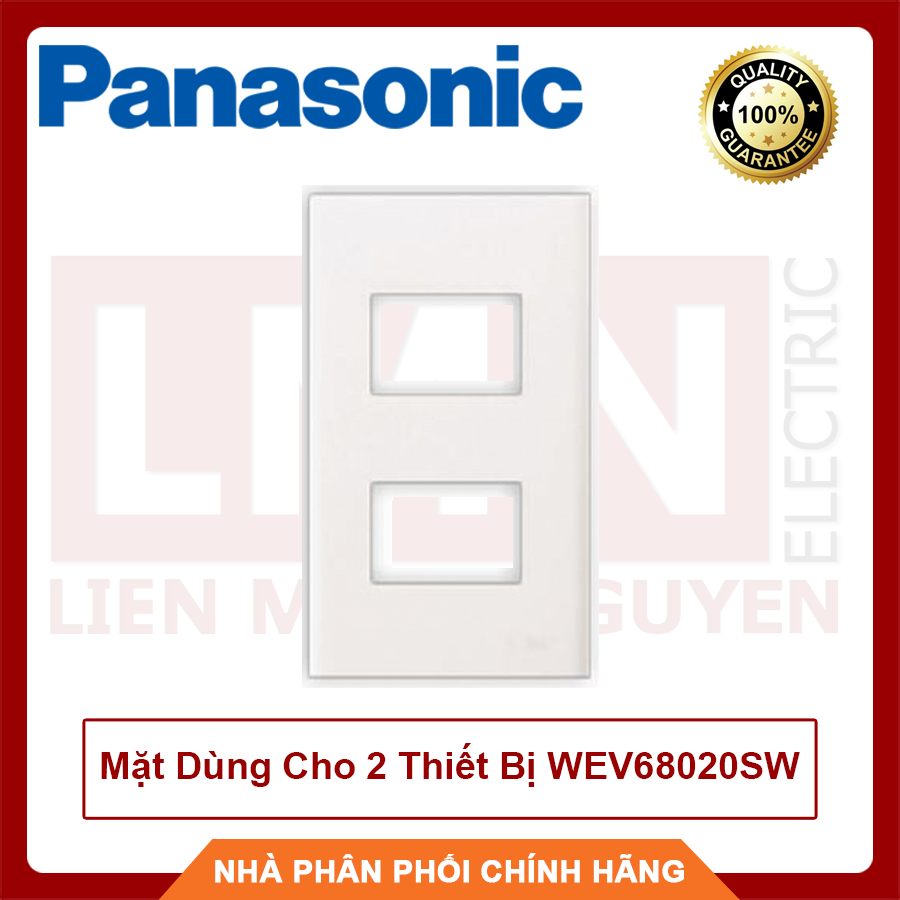 PANASONIC Mặt Dùng Cho 2 Thiết Bị WEV68020SW WIDE - Hàng Chất Lượng - BH 12 Tháng
