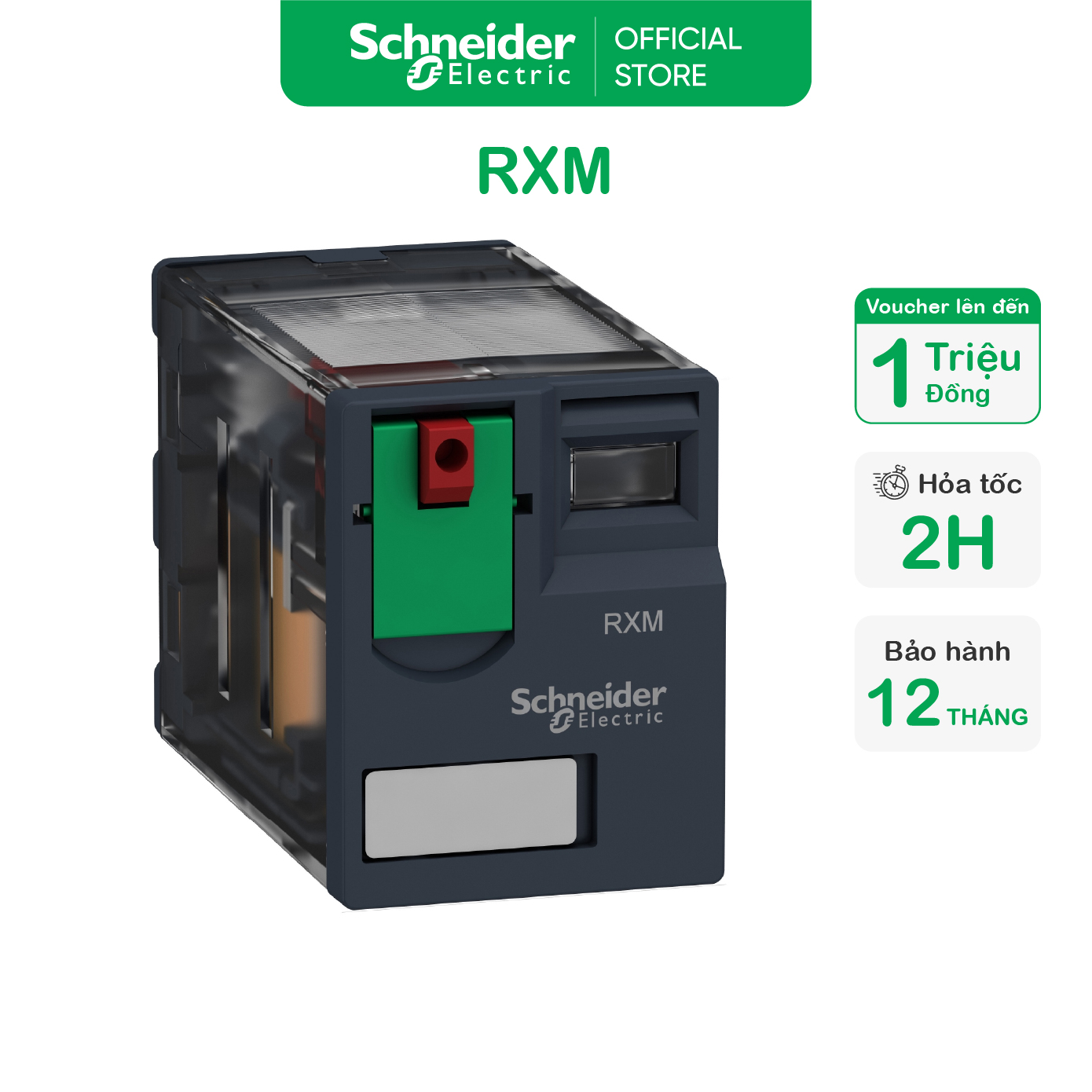 Relay trung gian - 2 poles - 12a - 230vac - schneider electric - rxm2ab1p7 rxm2ab2p7