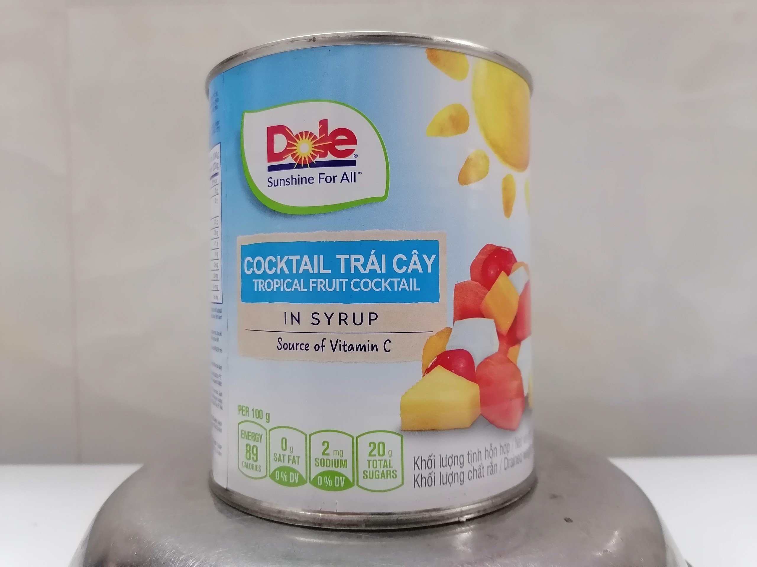 [836g] TRÁI CÂY NHIỆT ĐỚI HỖN HỢP [Philippines] DOLE Tropical Fruit Cocktail in Heavy Syrup (tmt-hk)