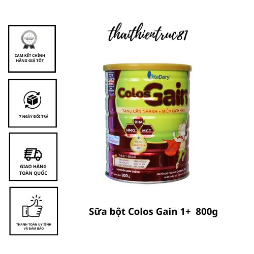Sữa bột colos gain 1+ vitadairy 800g