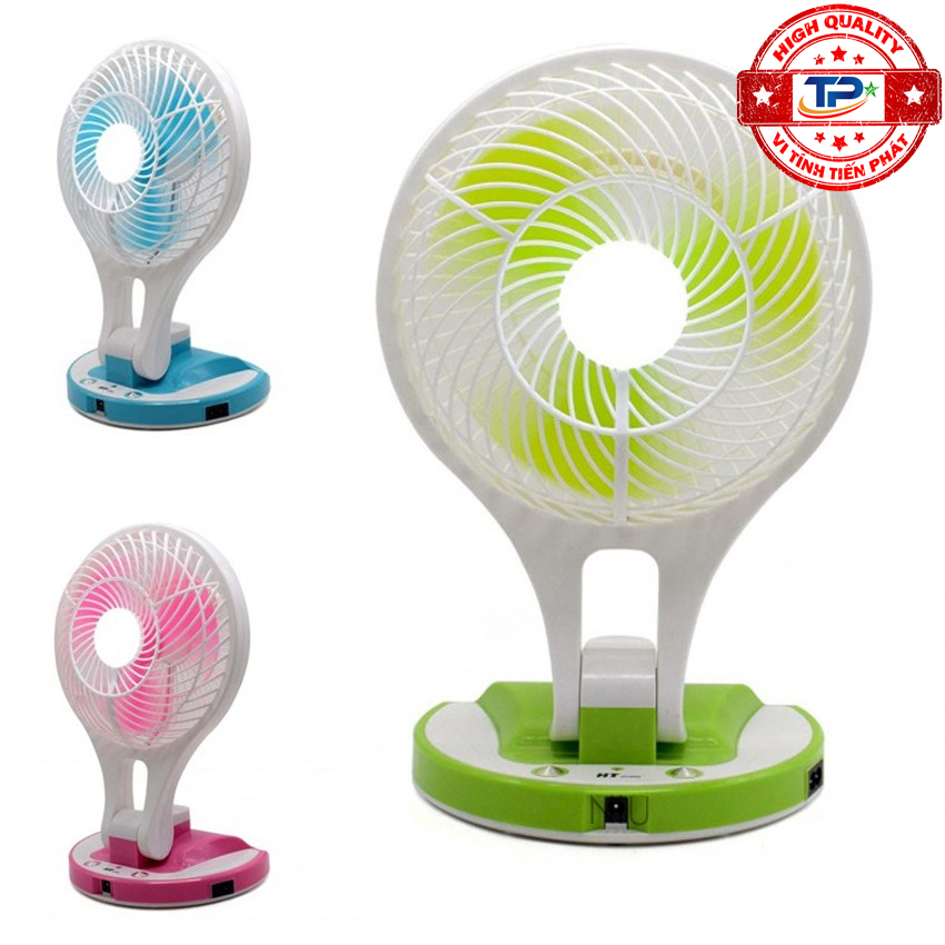 Quạt sạc tích điện dự phòng đa năng 2 trong 1 - Quạt và Đèn Led mã quạt JR-5580 /JK-5580 dùng khi mất điện, dã ngoại..